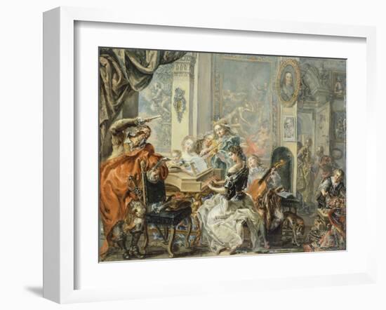 Musical Entertainment-Johann Georg Platzer-Framed Giclee Print