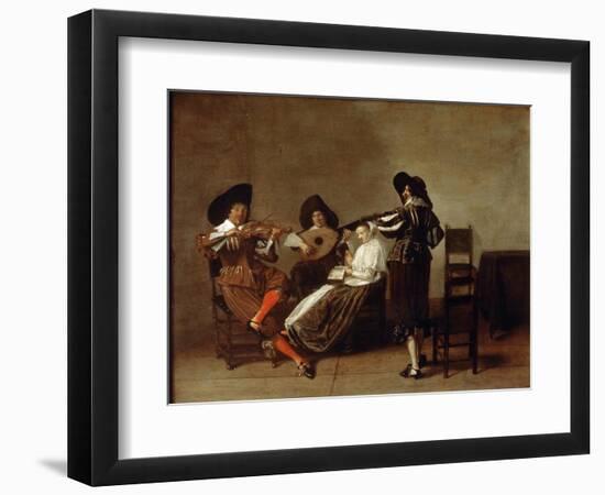 Musical Evening, Early 17th Century-null-Framed Giclee Print