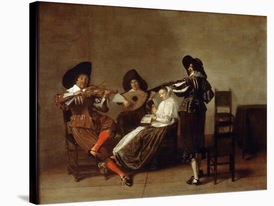 Musical Evening, Early 17th Century-null-Stretched Canvas