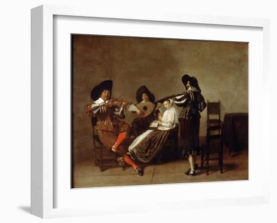Musical Evening, Early 17th Century-null-Framed Giclee Print