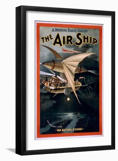 Musical Farce Comedy, The Air Ship Theatre Poster No.2-Lantern Press-Framed Art Print