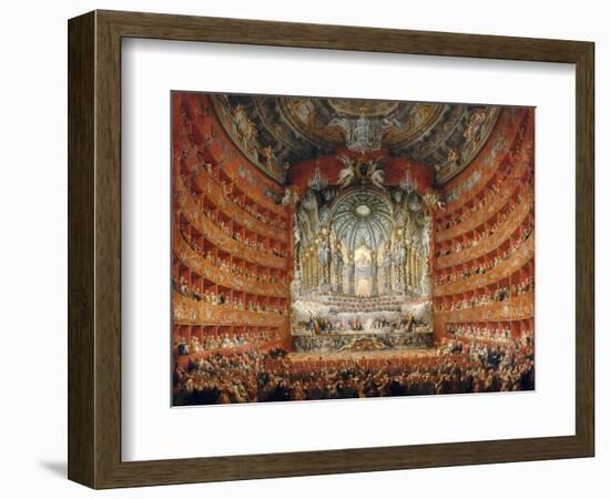 Musical Feast Given by the Cardinal De La Rochefoucauld in the Teatro Argentina in Rome in 1747-Giovanni Paolo Panini-Framed Giclee Print