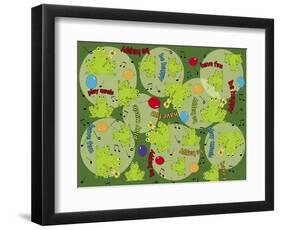 Musical Frog-Maria Trad-Framed Premium Giclee Print