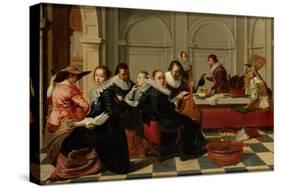 Musical Gathering-Johann Liss-Stretched Canvas