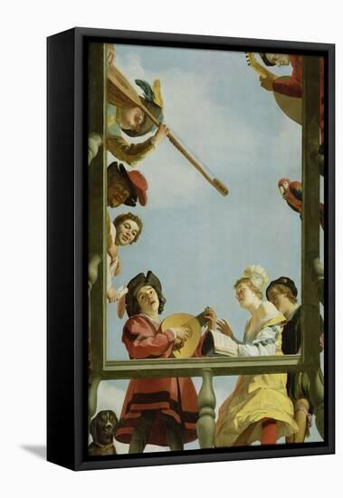 Musical Group on a Balcony, 1622-Gerrit van Honthorst-Framed Stretched Canvas