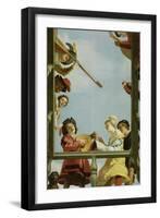 Musical Group on a Balcony, 1622-Gerrit van Honthorst-Framed Giclee Print