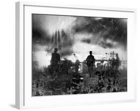 Musical Group Performing On Stage At A Concert-jntvisual-Framed Art Print