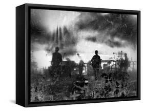 Musical Group Performing On Stage At A Concert-jntvisual-Framed Stretched Canvas