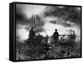 Musical Group Performing On Stage At A Concert-jntvisual-Framed Stretched Canvas