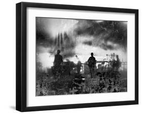 Musical Group Performing On Stage At A Concert-jntvisual-Framed Art Print