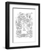 Musical Instrument Pattern 10-Neeti Goswami-Framed Art Print