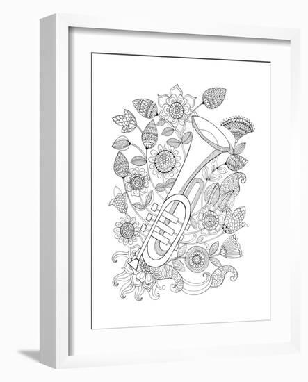 Musical Instrument Pattern 11-Neeti Goswami-Framed Art Print