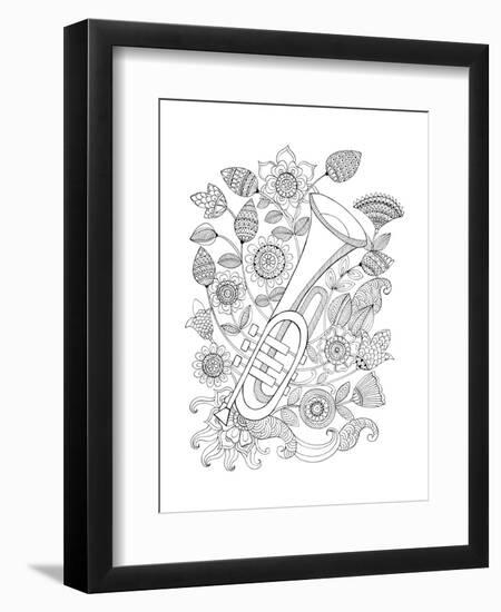 Musical Instrument Pattern 11-Neeti Goswami-Framed Art Print