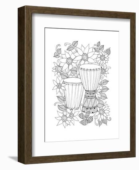 Musical Instrument Pattern 12-Neeti Goswami-Framed Art Print