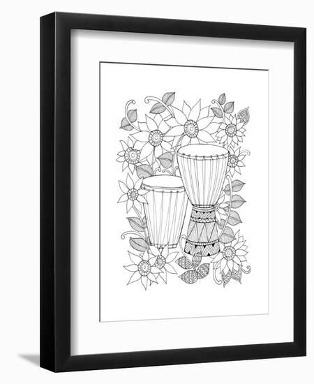 Musical Instrument Pattern 12-Neeti Goswami-Framed Art Print