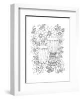 Musical Instrument Pattern 12-Neeti Goswami-Framed Art Print