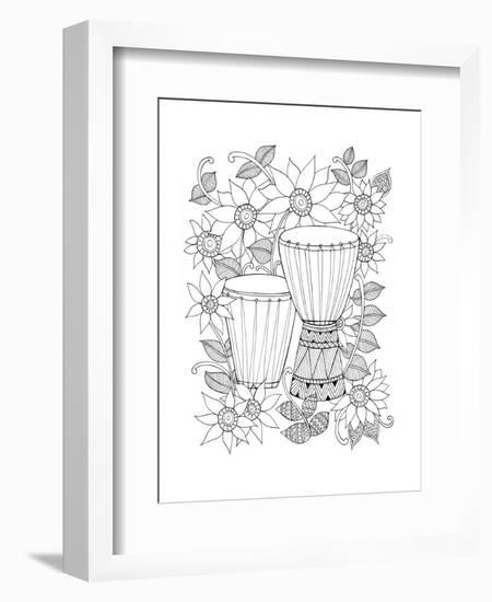 Musical Instrument Pattern 12-Neeti Goswami-Framed Art Print