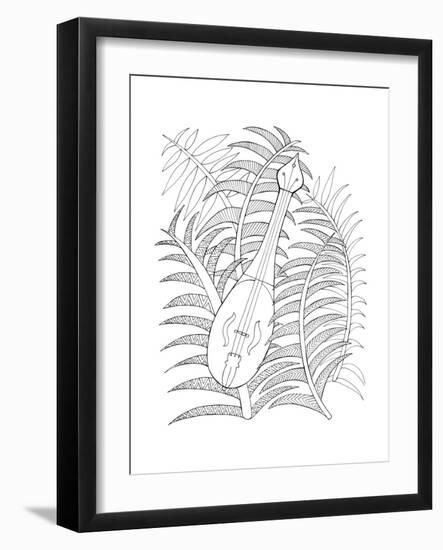 Musical Instrument Pattern 1-Neeti Goswami-Framed Art Print