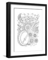 Musical Instrument Pattern 2-Neeti Goswami-Framed Art Print