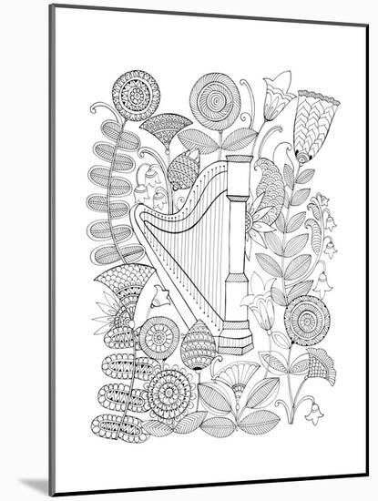 Musical Instrument Pattern 3-Neeti Goswami-Mounted Art Print
