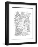 Musical Instrument Pattern 3-Neeti Goswami-Framed Art Print