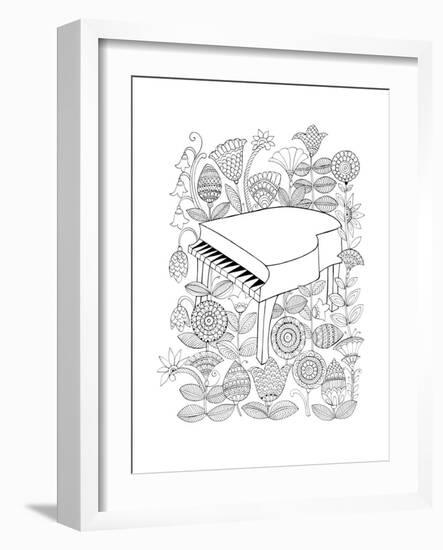 Musical Instrument Pattern 4-Neeti Goswami-Framed Art Print