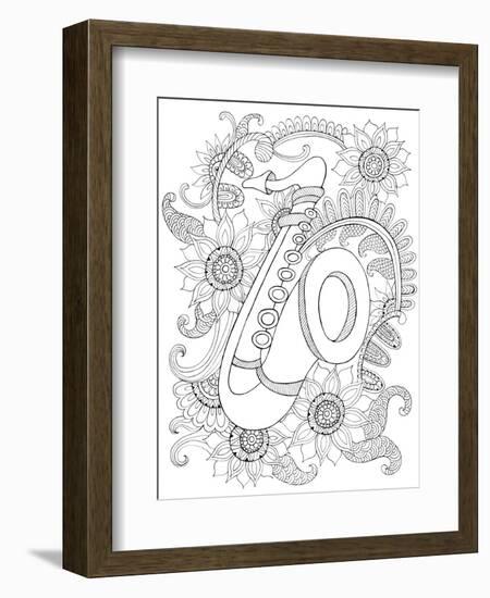 Musical Instrument Pattern 7-Neeti Goswami-Framed Art Print