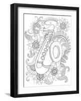 Musical Instrument Pattern 7-Neeti Goswami-Framed Art Print