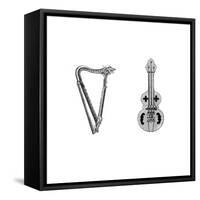 Musical Instruments, 12th Century-Henry Shaw-Framed Stretched Canvas