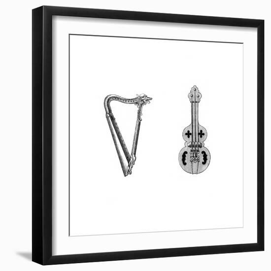 Musical Instruments, 12th Century-Henry Shaw-Framed Giclee Print