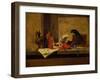 Musical Instruments and a Parrot-Jean-Baptiste Simeon Chardin-Framed Giclee Print