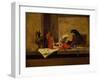 Musical Instruments and a Parrot-Jean-Baptiste Simeon Chardin-Framed Giclee Print