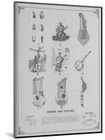 Musical Instruments - Banjos and Guitars-null-Mounted Giclee Print