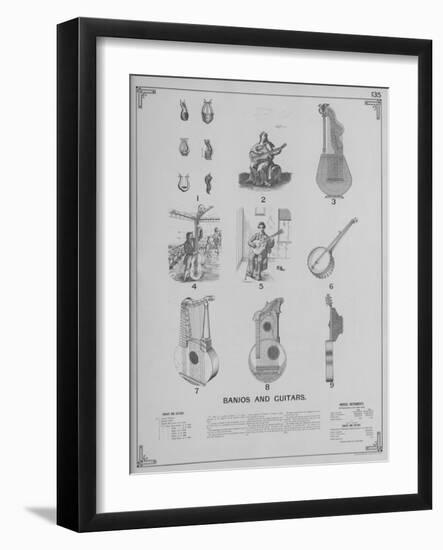 Musical Instruments - Banjos and Guitars-null-Framed Giclee Print