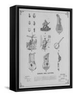Musical Instruments - Banjos and Guitars-null-Framed Stretched Canvas