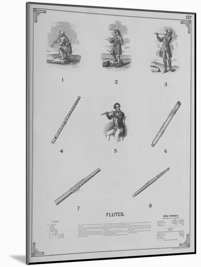 Musical Instruments - Flutes-null-Mounted Giclee Print