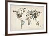 Musical Instruments Map of the World-Michael Tompsett-Framed Art Print