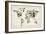 Musical Instruments Map of the World-Michael Tompsett-Framed Art Print