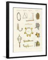 Musical Instruments of the Ancients -- Whistles, Rattles and Cymbals-null-Framed Giclee Print