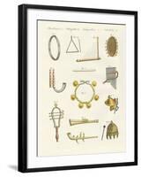 Musical Instruments of the Ancients -- Whistles, Rattles and Cymbals-null-Framed Giclee Print