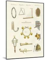 Musical Instruments of the Ancients -- Whistles, Rattles and Cymbals-null-Mounted Premium Giclee Print