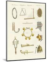 Musical Instruments of the Ancients -- Whistles, Rattles and Cymbals-null-Mounted Giclee Print