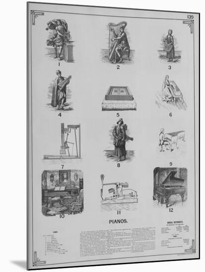 Musical Instruments - Pianos-null-Mounted Giclee Print