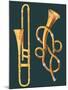 Musical Instruments: Trombone and Labyrinthine Trumpet-null-Mounted Giclee Print