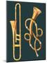 Musical Instruments: Trombone and Labyrinthine Trumpet-null-Mounted Giclee Print