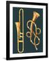 Musical Instruments: Trombone and Labyrinthine Trumpet-null-Framed Giclee Print