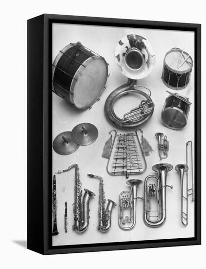 Musical Instruments Which Are Used in a Marching Band-Andreas Feininger-Framed Stretched Canvas