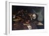 Musical Instruments with a Globe, and a Palette on a Table-Cristofano Allori-Framed Giclee Print