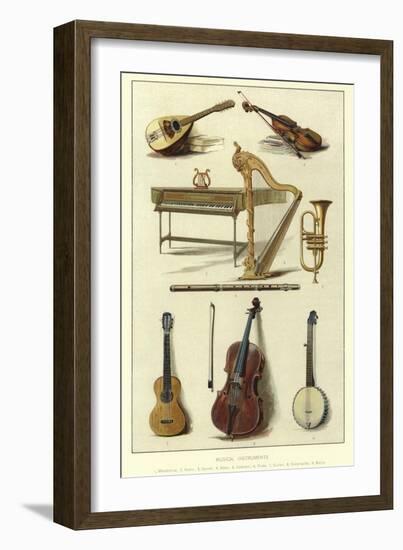 Musical Instruments-null-Framed Giclee Print