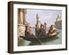 Musical Interlude on the Gondola-Antonio Paoletti-Framed Giclee Print